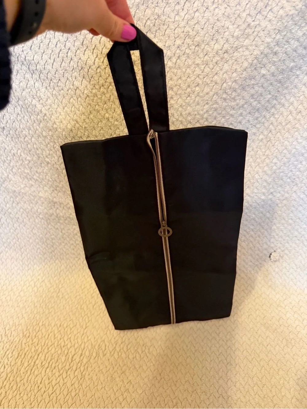 French Connection Black Travel Organizer Pouch